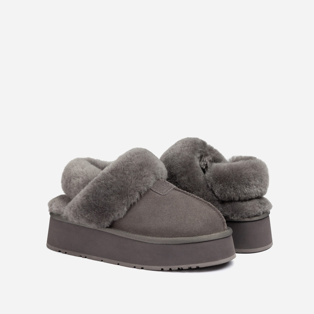 Ugg OZWEAR Coquette Platform Slipper (Elastic Logo & Wool Strap) (Detachable Feature)