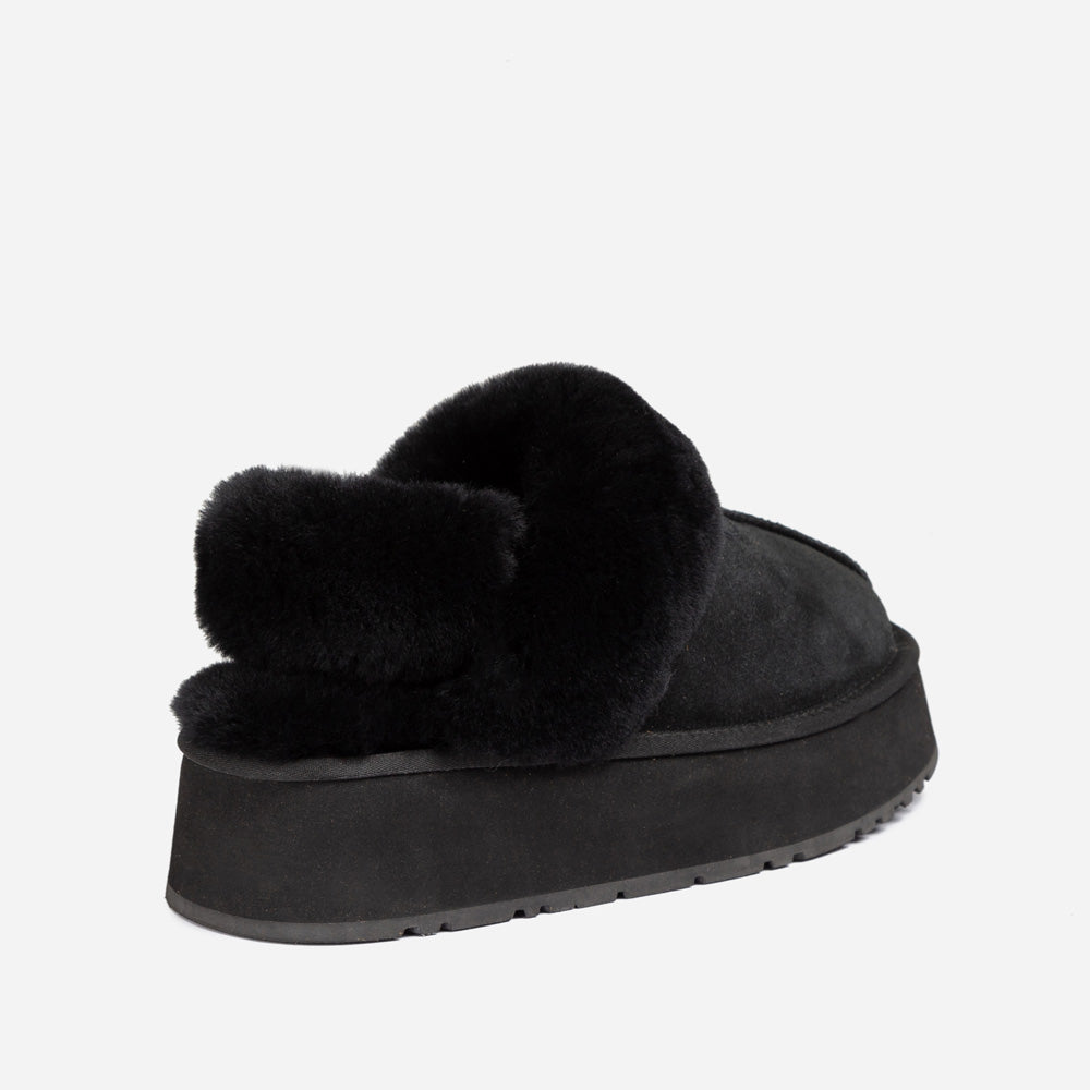 Ugg OZWEAR Coquette Platform Slipper (Elastic Logo & Wool Strap) (Detachable Feature)