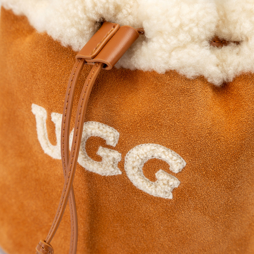 Ugg OZWEAR Shearling Logo Mini Bucket Bag