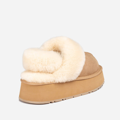 Ugg OZWEAR Coquette Platform Slipper (Elastic Logo & Wool Strap) (Detachable Feature)