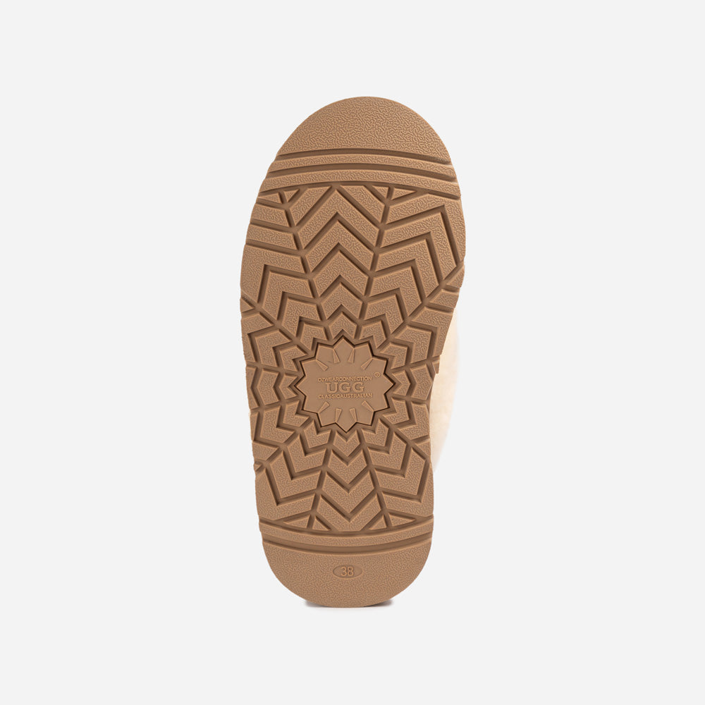Ugg OZWEAR Coquette Platform Slipper (Elastic Logo & Wool Strap) (Detachable Feature)