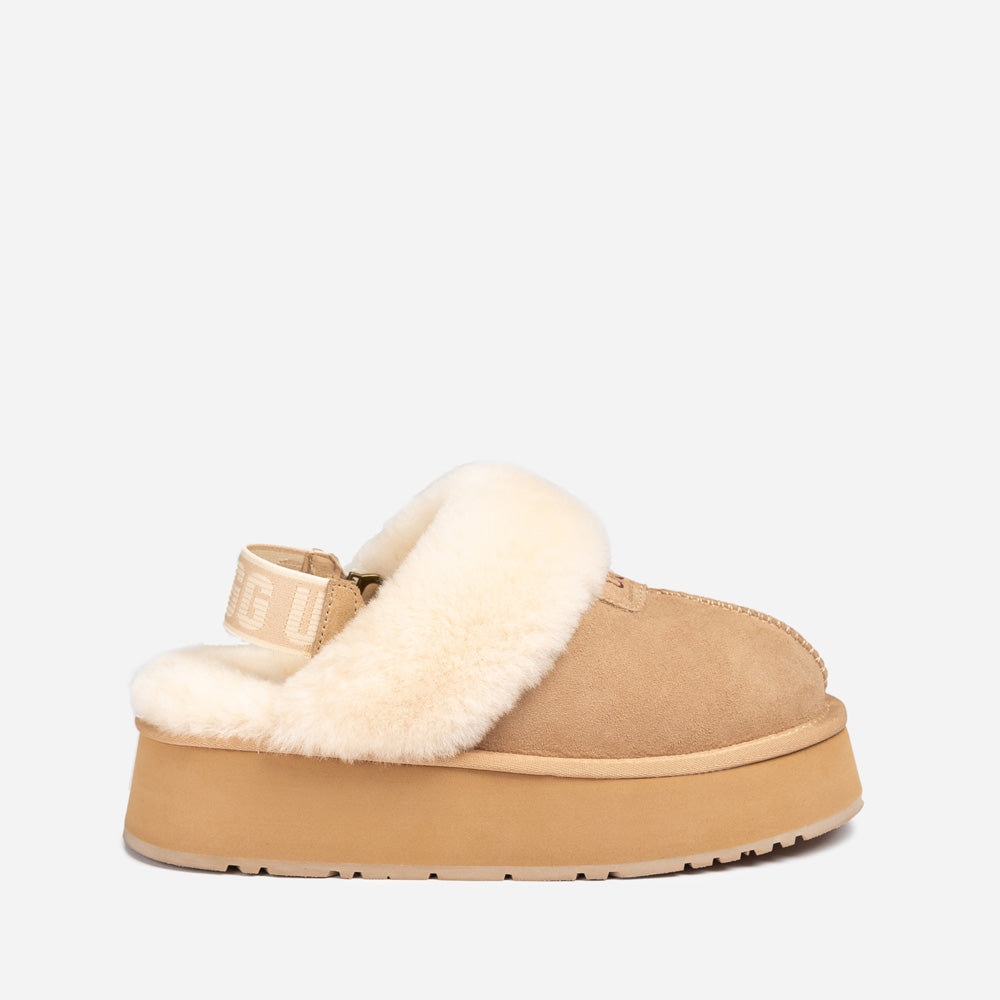 Ugg OZWEAR Coquette Platform Slipper (Elastic Logo & Wool Strap) (Detachable Feature)
