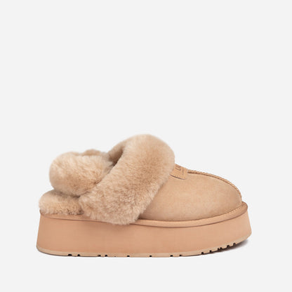 Ugg OZWEAR Coquette Platform Slipper (Elastic Logo & Wool Strap) (Detachable Feature)