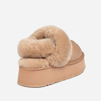 Ugg OZWEAR Coquette Platform Slipper (Elastic Logo & Wool Strap) (Detachable Feature)