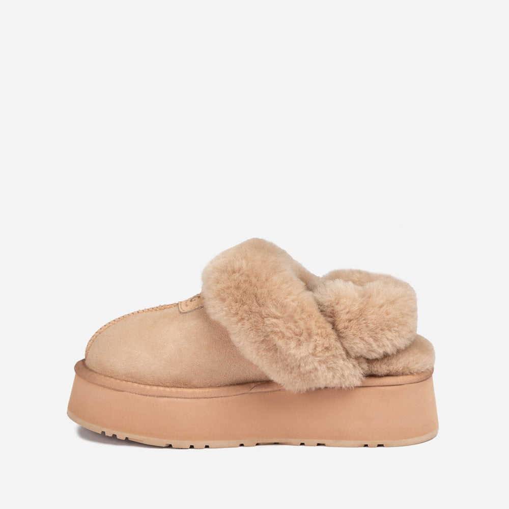 Ugg OZWEAR Coquette Platform Slipper (Elastic Logo & Wool Strap) (Detachable Feature)