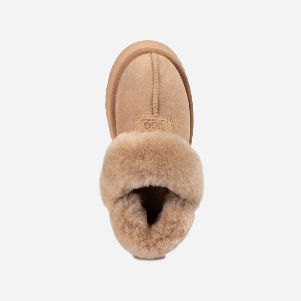 Ugg OZWEAR Coquette Platform Slipper (Elastic Logo & Wool Strap) (Detachable Feature)