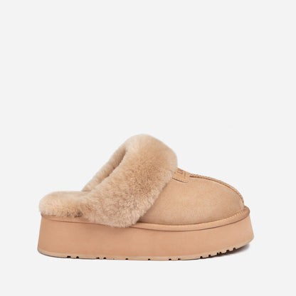 Ugg OZWEAR Coquette Platform Slipper (Elastic Logo & Wool Strap) (Detachable Feature)