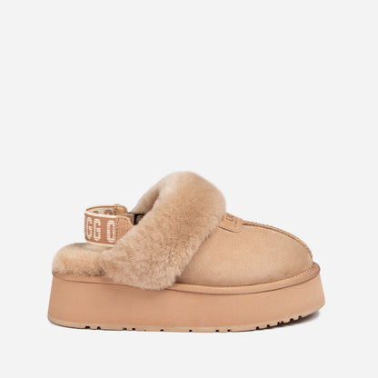 Ugg OZWEAR Coquette Platform Slipper (Elastic Logo & Wool Strap) (Detachable Feature)