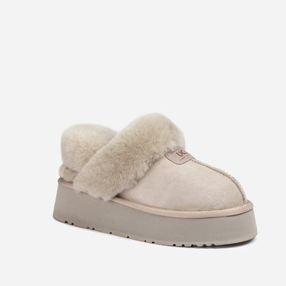 Ugg OZWEAR Coquette Platform Slipper (Elastic Logo & Wool Strap) (Detachable Feature)