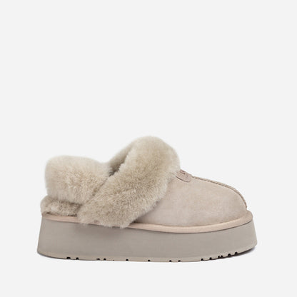 Ugg OZWEAR Coquette Platform Slipper (Elastic Logo & Wool Strap) (Detachable Feature)