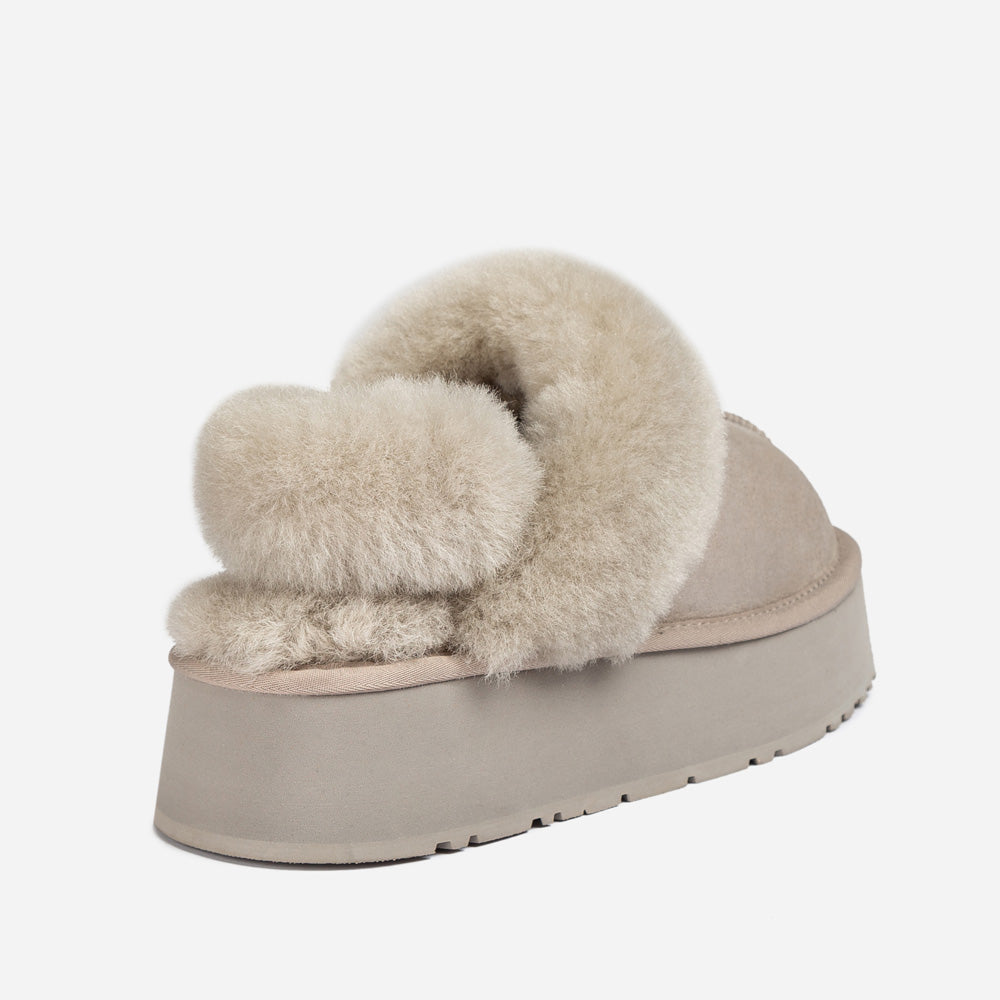 Ugg OZWEAR Coquette Platform Slipper (Elastic Logo & Wool Strap) (Detachable Feature)
