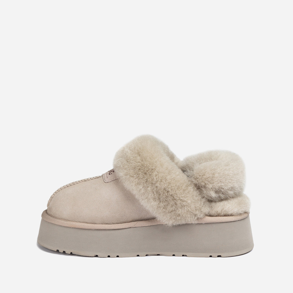 Ugg OZWEAR Coquette Platform Slipper (Elastic Logo & Wool Strap) (Detachable Feature)