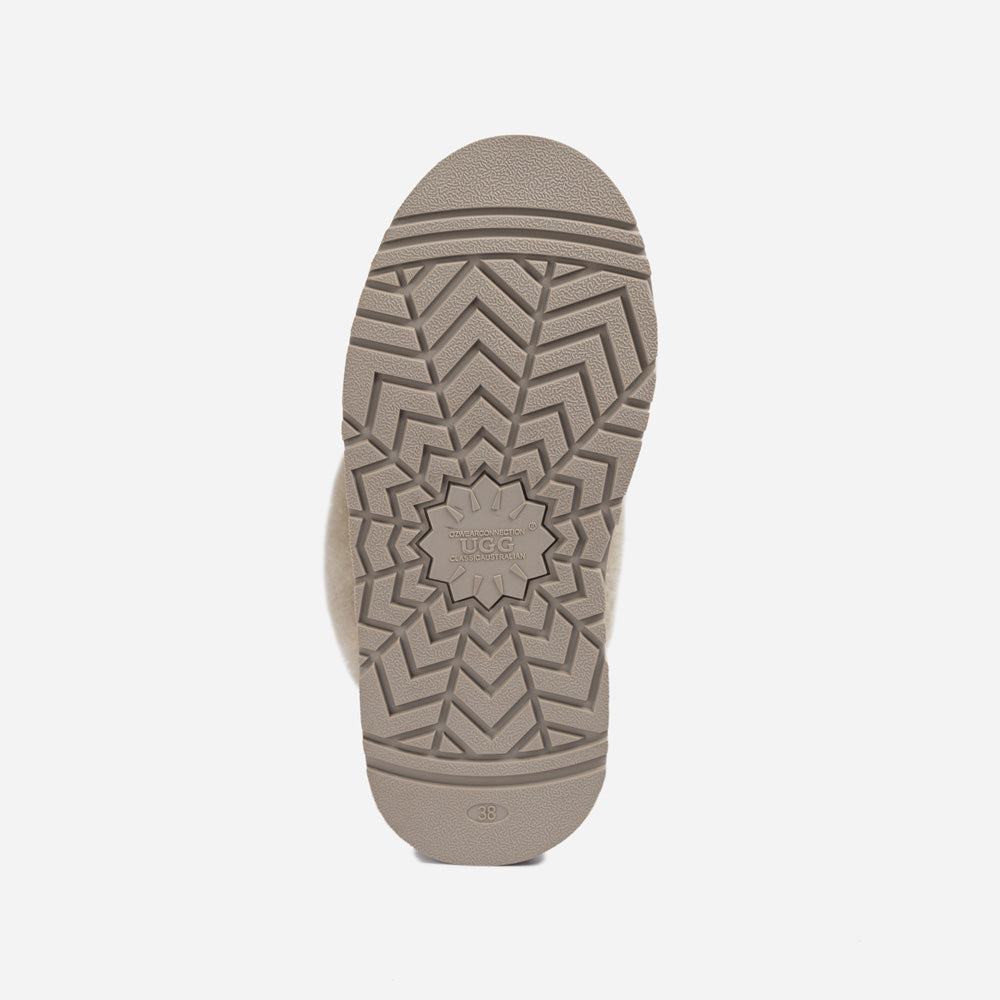 Ugg OZWEAR Coquette Platform Slipper (Elastic Logo & Wool Strap) (Detachable Feature)