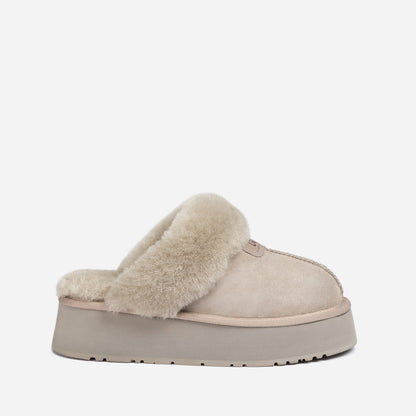 Ugg OZWEAR Coquette Platform Slipper (Elastic Logo & Wool Strap) (Detachable Feature)