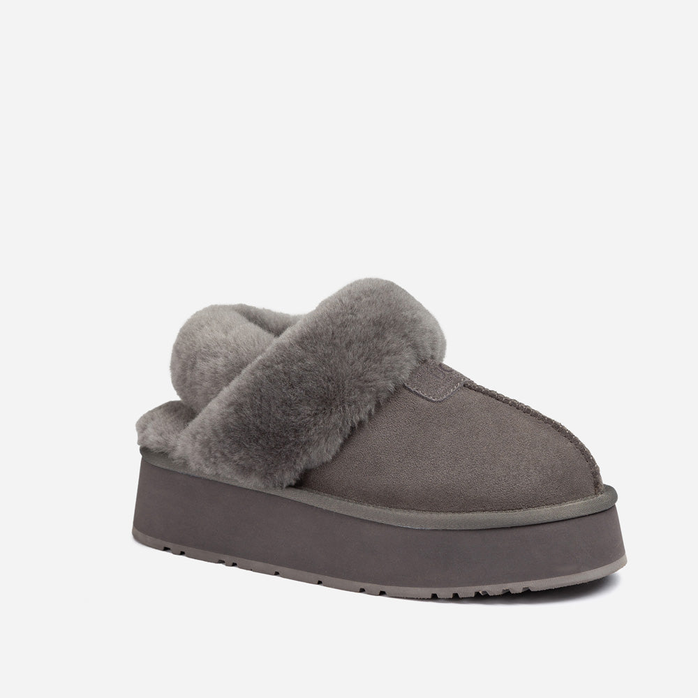 Ugg OZWEAR Coquette Platform Slipper (Elastic Logo & Wool Strap) (Detachable Feature)