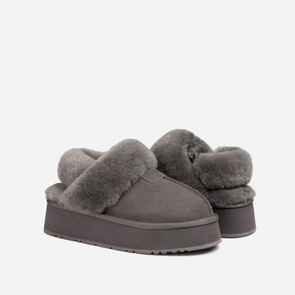 Ugg OZWEAR Coquette Platform Slipper (Elastic Logo & Wool Strap) (Detachable Feature)