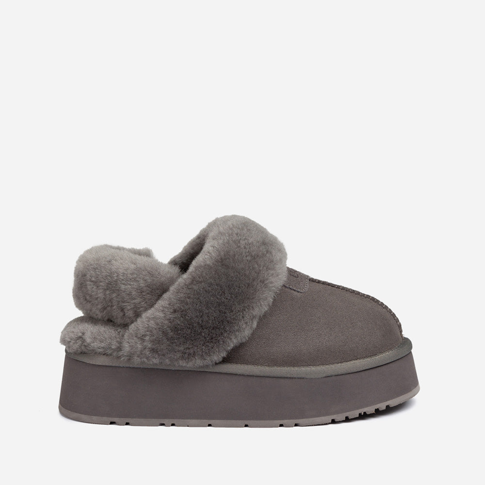 Ugg OZWEAR Coquette Platform Slipper (Elastic Logo & Wool Strap) (Detachable Feature)