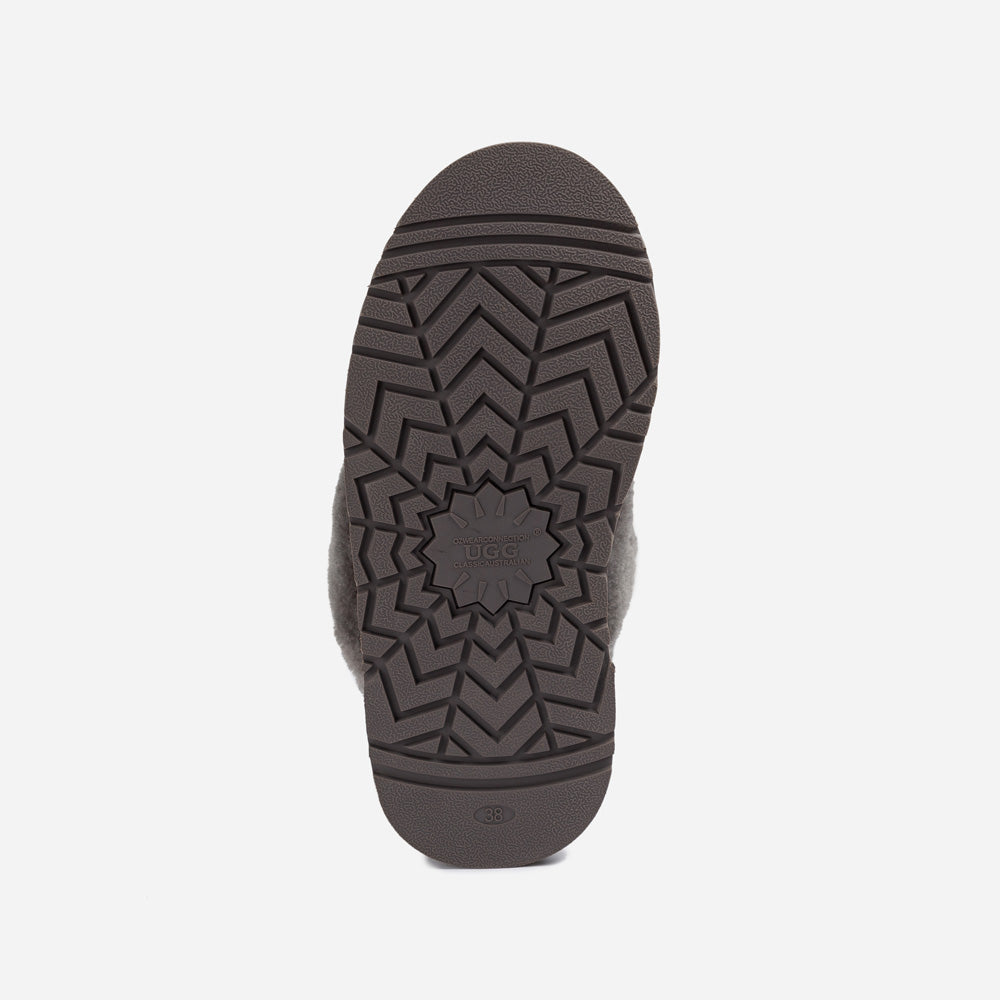 Ugg OZWEAR Coquette Platform Slipper (Elastic Logo & Wool Strap) (Detachable Feature)