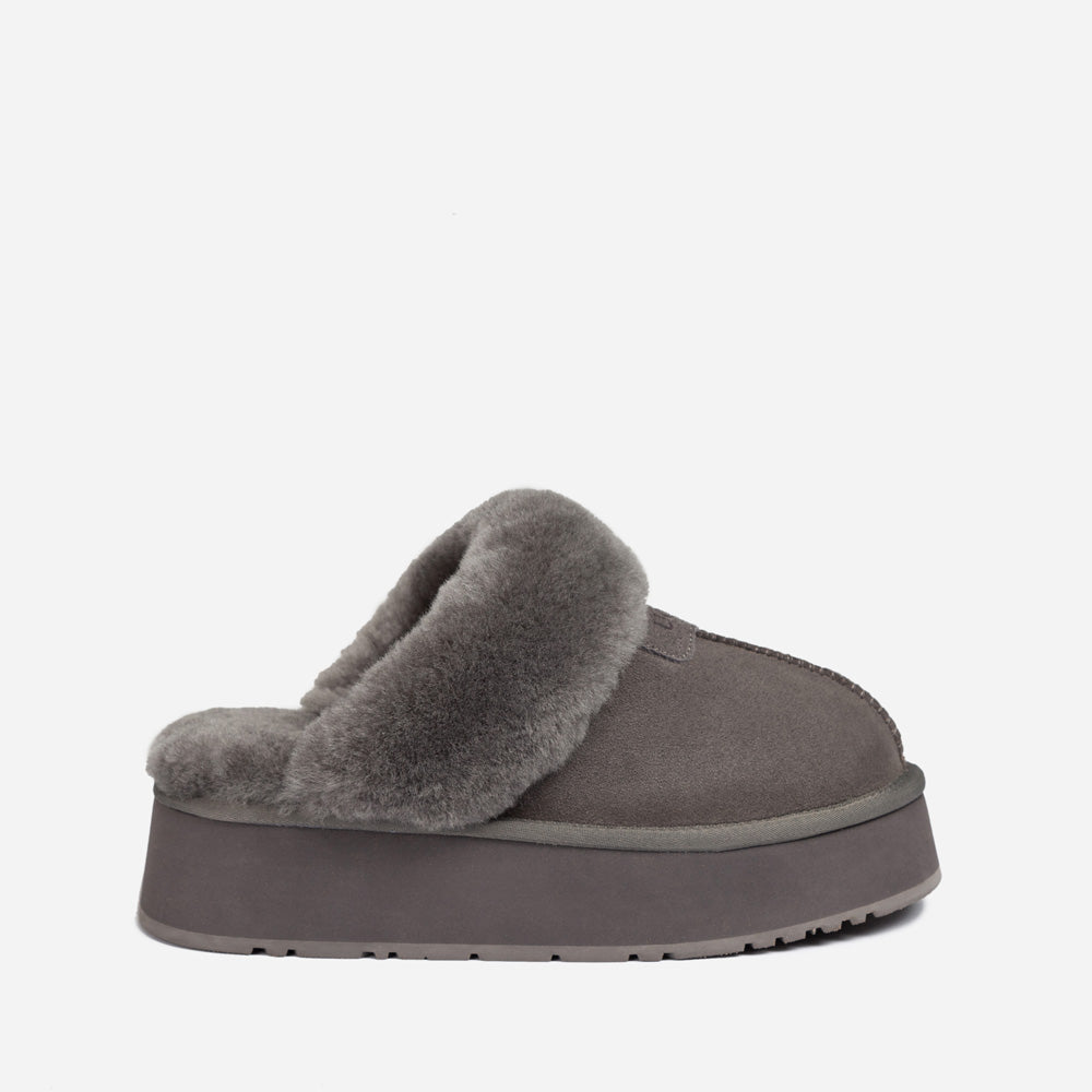 Ugg OZWEAR Coquette Platform Slipper (Elastic Logo & Wool Strap) (Detachable Feature)