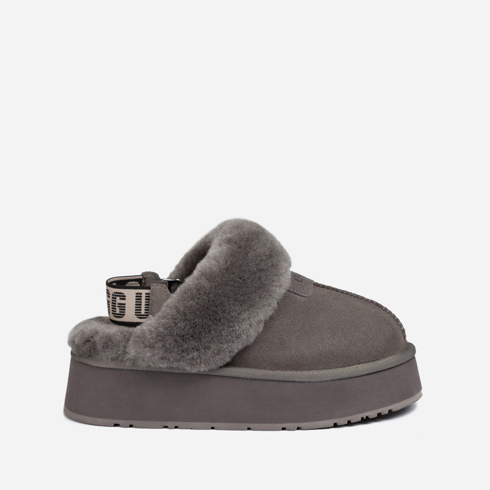 Ugg OZWEAR Coquette Platform Slipper (Elastic Logo & Wool Strap) (Detachable Feature)