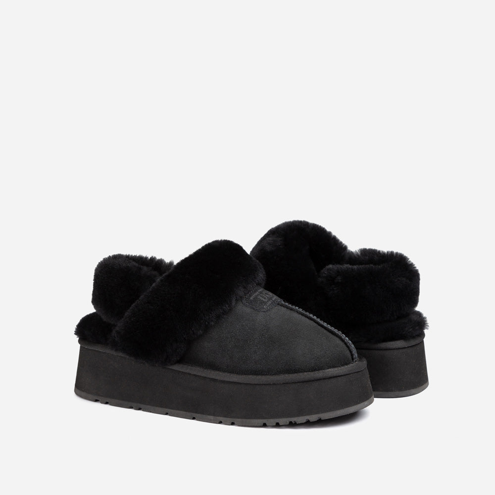 Ugg OZWEAR Coquette Platform Slipper (Elastic Logo & Wool Strap) (Detachable Feature)