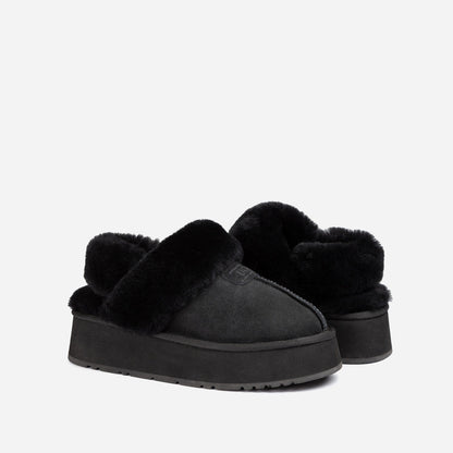 Ugg OZWEAR Coquette Platform Slipper (Elastic Logo & Wool Strap) (Detachable Feature)