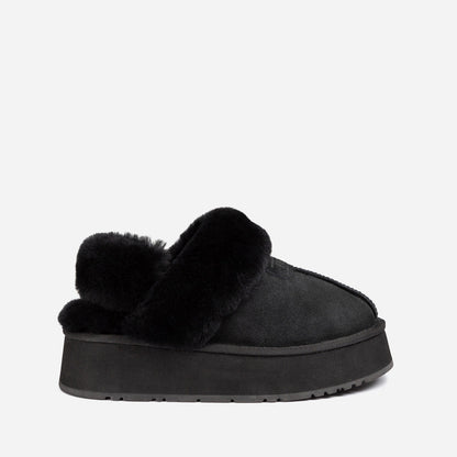 Ugg OZWEAR Coquette Platform Slipper (Elastic Logo & Wool Strap) (Detachable Feature)