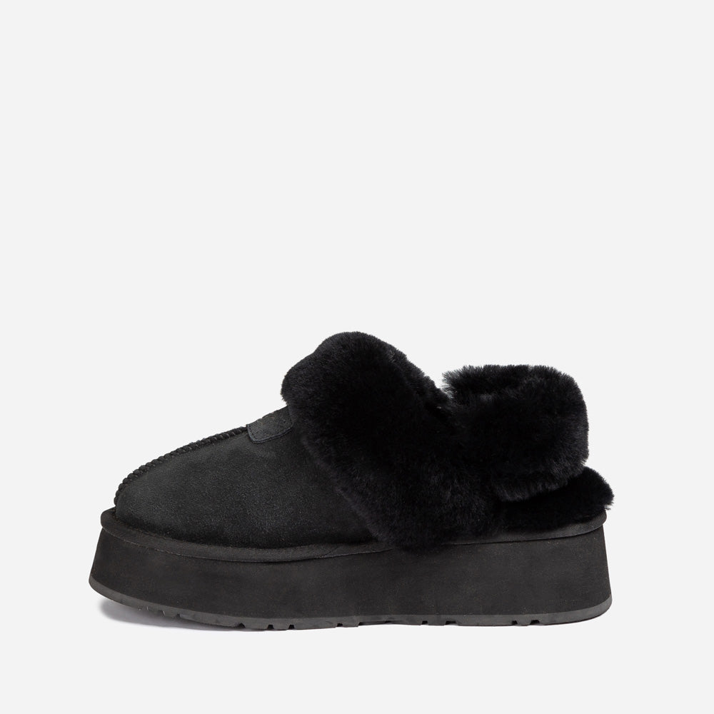 Ugg OZWEAR Coquette Platform Slipper (Elastic Logo & Wool Strap) (Detachable Feature)