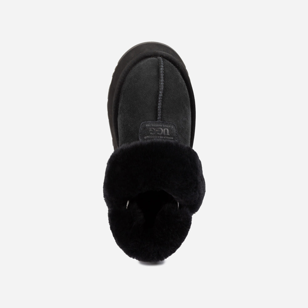 Ugg OZWEAR Coquette Platform Slipper (Elastic Logo & Wool Strap) (Detachable Feature)