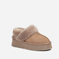 Ugg OZWEAR Coquette Platform Slipper (Elastic Logo & Wool Strap) (Detachable Feature)