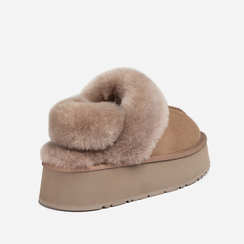 Ugg OZWEAR Coquette Platform Slipper (Elastic Logo & Wool Strap) (Detachable Feature)