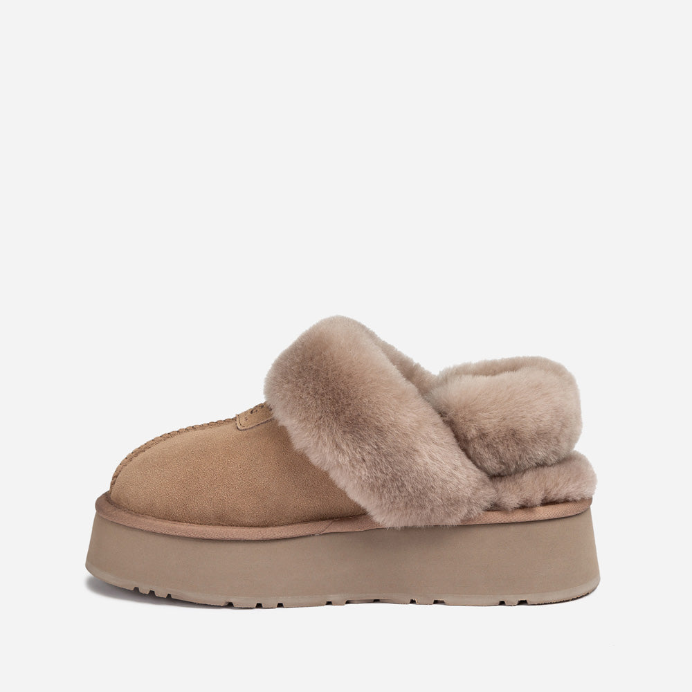 Ugg OZWEAR Coquette Platform Slipper (Elastic Logo & Wool Strap) (Detachable Feature)