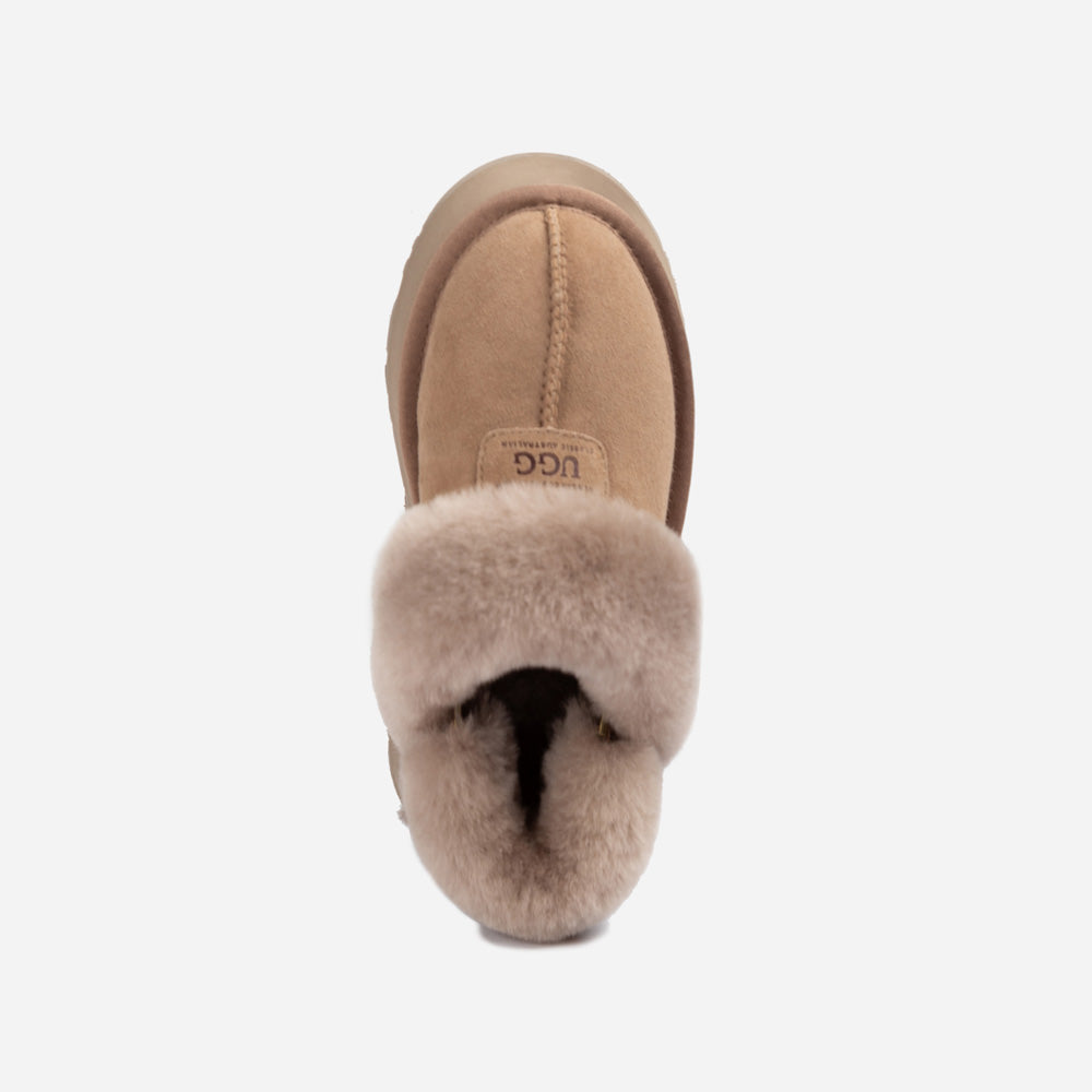 Ugg OZWEAR Coquette Platform Slipper (Elastic Logo & Wool Strap) (Detachable Feature)