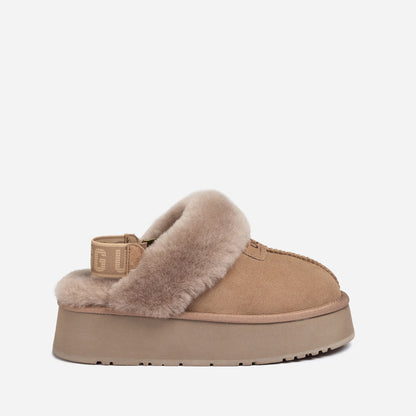 Ugg OZWEAR Coquette Platform Slipper (Elastic Logo & Wool Strap) (Detachable Feature)