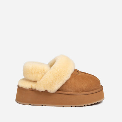 Ugg OZWEAR Coquette Platform Slipper (Elastic Logo & Wool Strap) (Detachable Feature)