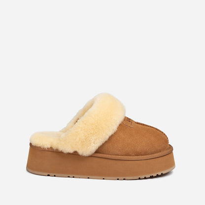 Ugg OZWEAR Coquette Platform Slipper (Elastic Logo & Wool Strap) (Detachable Feature)