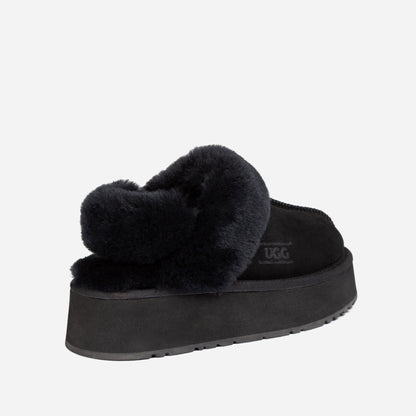 Ugg Platform Slipper (Elastic Logo & Wool Strap) 4.5cm (Detachable Feature)(Water Resistant)