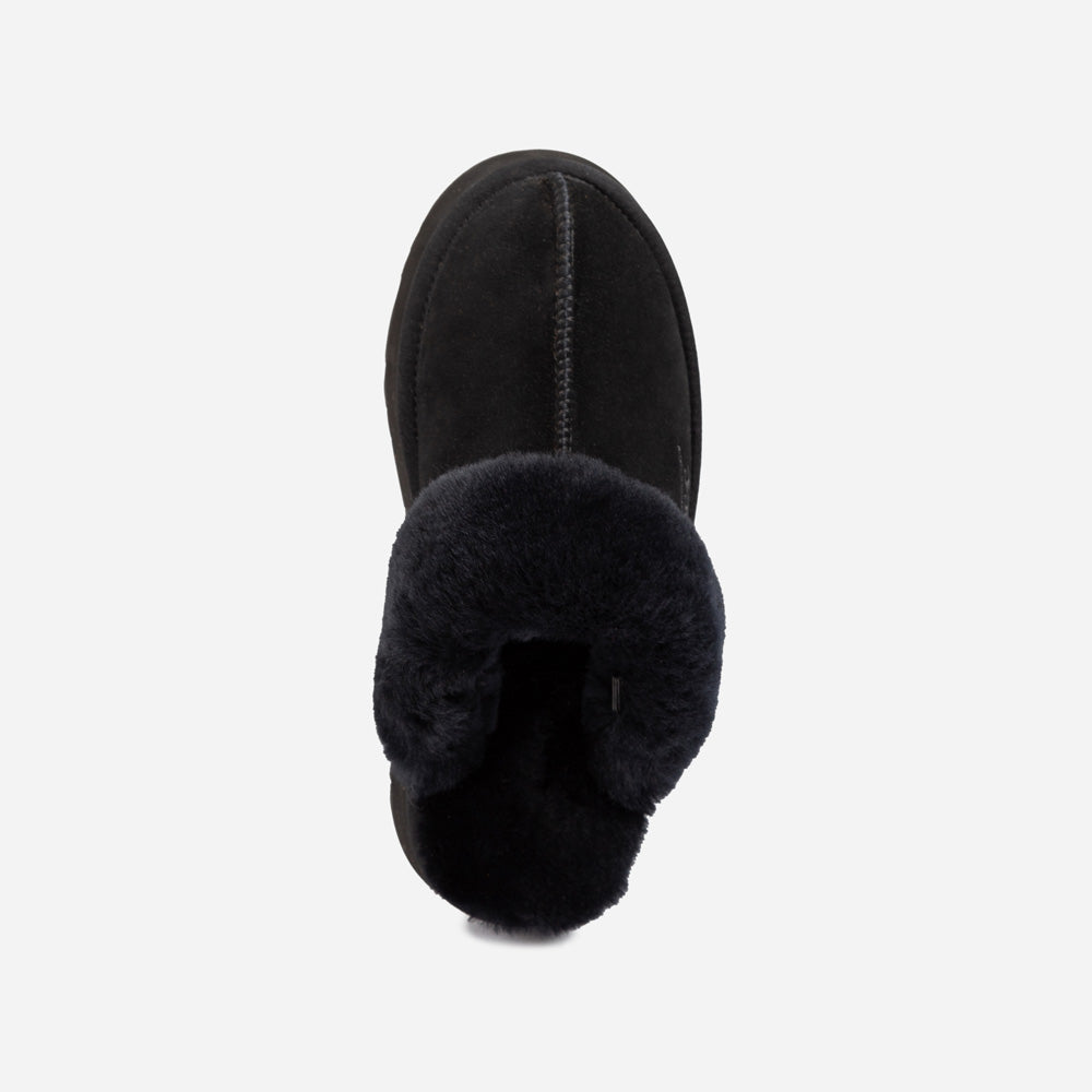 Ugg Platform Slipper (Elastic Logo & Wool Strap) 4.5cm (Detachable Feature)(Water Resistant)