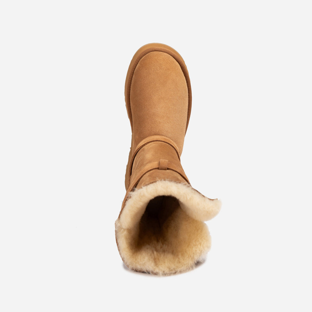 Ugg OZWEAR Classic Platform Buckle Long Boots (4.5cm) (Water Resistant)