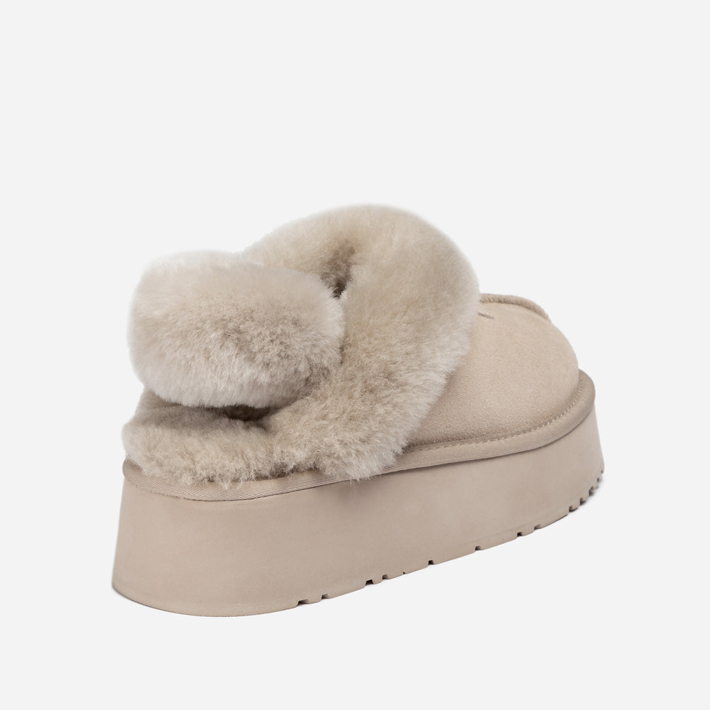 Ugg OZWEAR Coquette Platform Slipper (Elastic Logo & Wool Strap) (Detachable Feature)