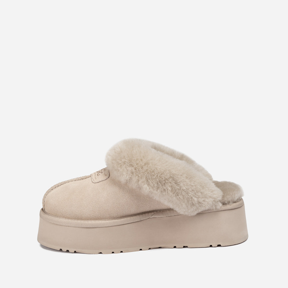 Ugg OZWEAR Coquette Platform Slipper (Elastic Logo & Wool Strap) (Detachable Feature)