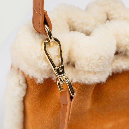 Ugg OZWEAR  Shearling Logo Mini Bucket Bag