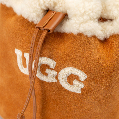 Ugg OZWEAR  Shearling Logo Mini Bucket Bag