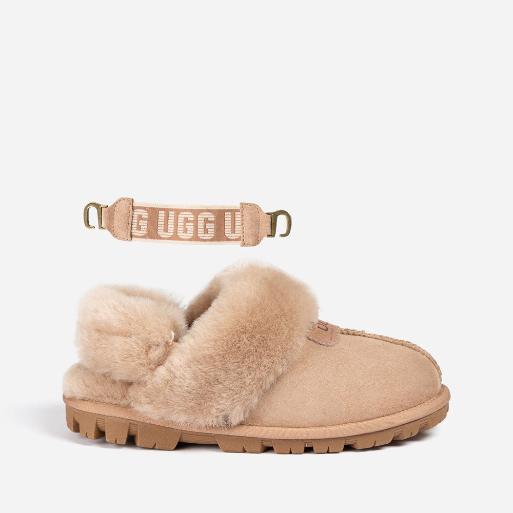 Ugg OZWEAR Coquette Slipper (Elastic Logo & Wool Strap) (Detachable Feature)