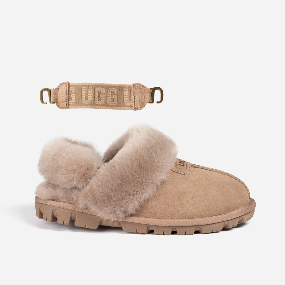 Ugg OZWEAR Coquette Slipper (Elastic Logo & Wool Strap) (Detachable Feature)