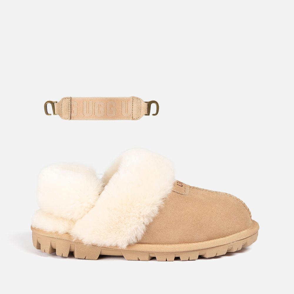 Ugg OZWEAR Coquette Slipper (Elastic Logo & Wool Strap) (Detachable Feature)